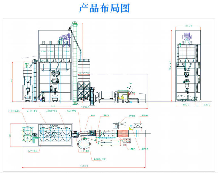 混合樓式干混砂漿生產(chǎn)線(xiàn)